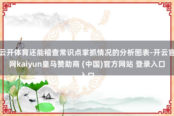 云开体育还能稽查常识点掌抓情况的分析图表-开云官网kaiyun皇马赞助商 (中国)官方网站 登录入口