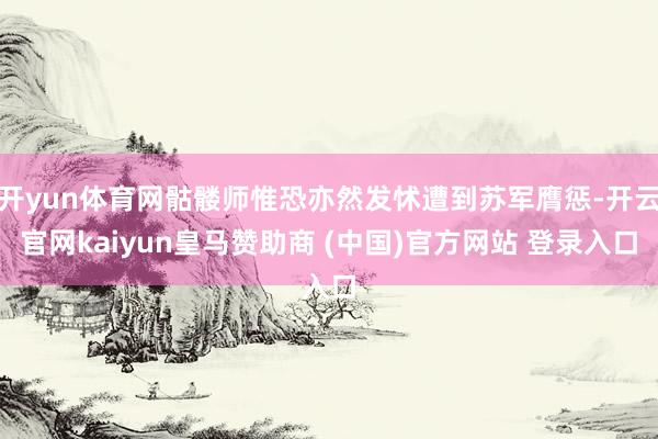 开yun体育网骷髅师惟恐亦然发怵遭到苏军膺惩-开云官网kaiyun皇马赞助商 (中国)官方网站 登录入口