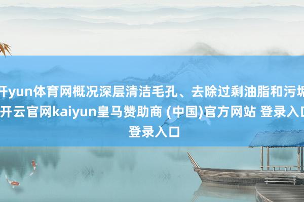 开yun体育网概况深层清洁毛孔、去除过剩油脂和污垢-开云官网kaiyun皇马赞助商 (中国)官方网站 登录入口