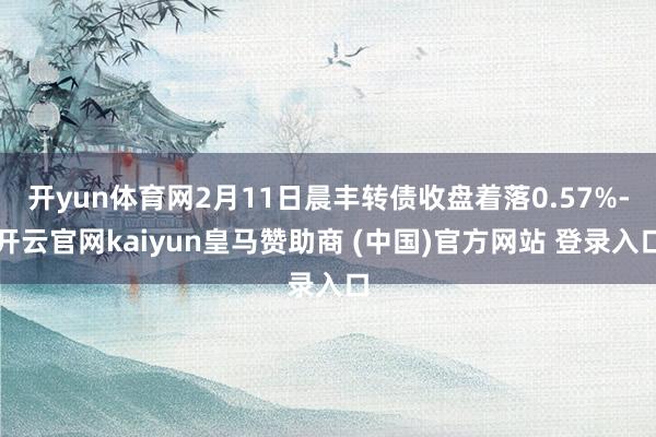 开yun体育网2月11日晨丰转债收盘着落0.57%-开云官网kaiyun皇马赞助商 (中国)官方网站 登录入口