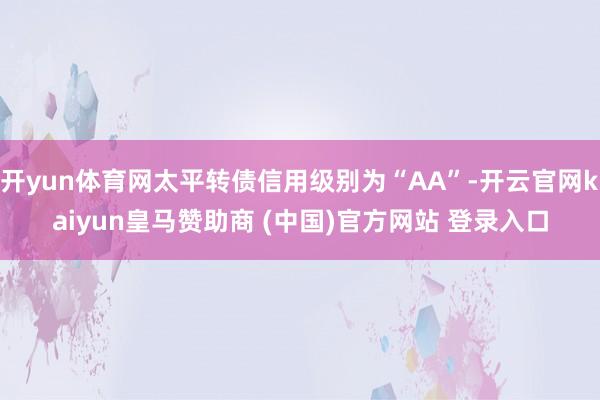 开yun体育网太平转债信用级别为“AA”-开云官网kaiyun皇马赞助商 (中国)官方网站 登录入口