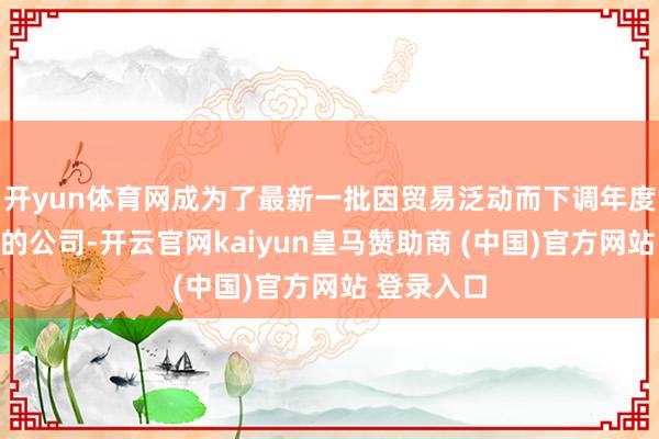 开yun体育网成为了最新一批因贸易泛动而下调年度利润预期的公司-开云官网kaiyun皇马赞助商 (中国)官方网站 登录入口